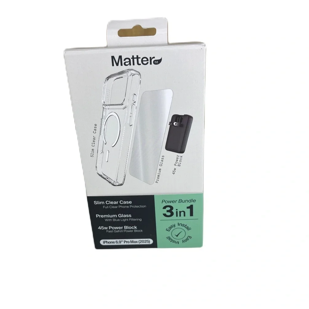 NTT Matter Ht 3-in-1 Clear Case Bundle for iPhone 6.9